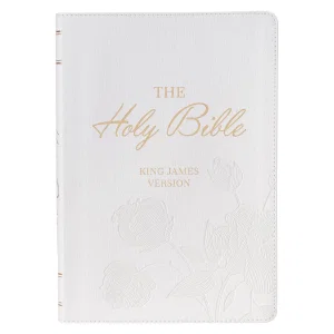KJV Bible Super Giant Print Faux Leather, White