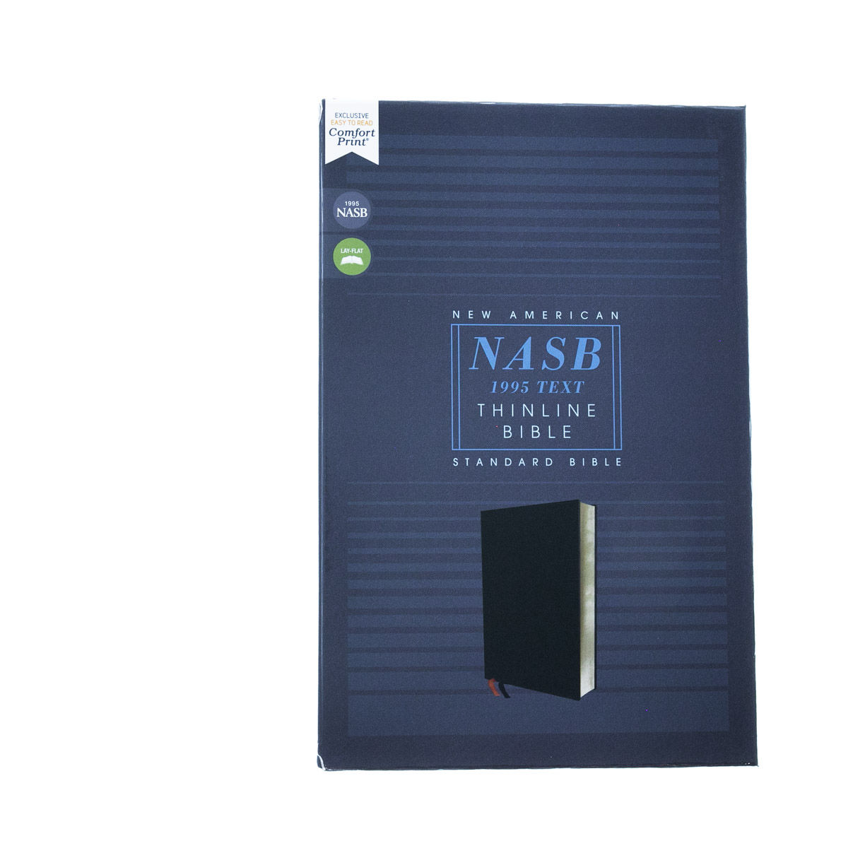 Image of NASB, Thinline Bible, Bonded Leather, Black, Red Letter Edition