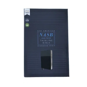 NASB, Thinline Bible, Leathersoft, Black, Red Letter Edition