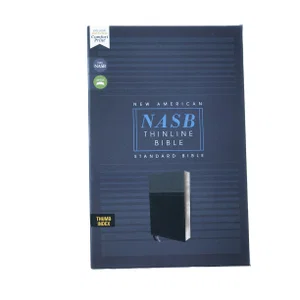 NASB, Thinline Bible, Leathersoft, Black, 1995 Text, Thumb Indexed