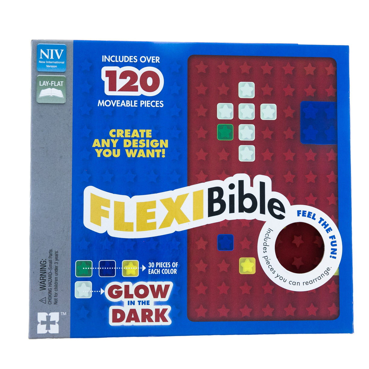 Image of NIV Flexi Bible-Red Stars Silicone