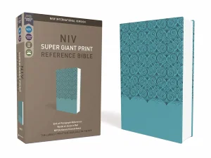 NIV, Super Giant Print Reference Bible, Leathersoft, Blue