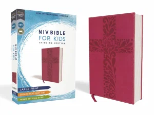 NIV Bible for Kids, Large Print, Leathersoft, Pink, Thinline Edition