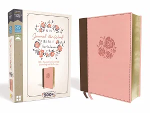 NIV, Journal the Word Bible for Women, Leathersoft, Brown/Pink