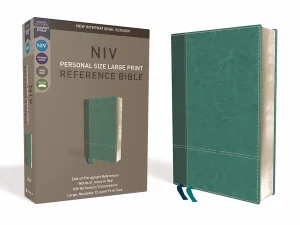 NIV, Personal Size Reference Bible, Large Print, Leathersoft, Teal,