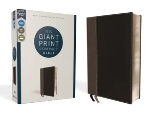NIV, Giant Print Compact Bible, Leathersoft, Black, Comfort Print