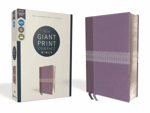 NIV, Giant Print Compact Bible, Leathersoft, Purple, Comfort Print