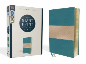 NIV, Giant Print Compact Bible, Leathersoft, Teal, Comfort Print