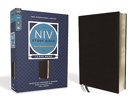 Image of NIV Study Bible, Fully Revised Edition, Large Print, Bonded Leather, Black
