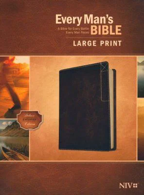 NIV Every Man's Bible Large Print, Deluxe Explorer Edition Leatherlike,