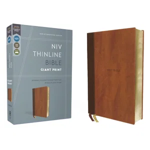 NIV , Thinline Bible, Giant Print, Leathersoft, Brown, Red Letter, Comfort Print