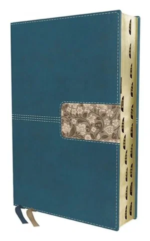 NIV Thinline Bible Leathersoft - Teal Thumb Indexed