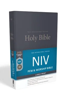 NIV, Pew and Worship Bible, Large Print, Hardcover, Blue
