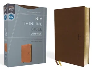 NIV Thinline Bible, Compact, Leathersoft, Brown