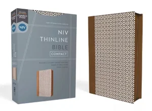 NIV Thinline Bible, Compact, Leathersoft, Brown Zippered