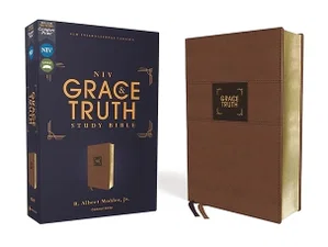 NIV Grace and Truth Study Bible Brown Leathersoft, Red Letter