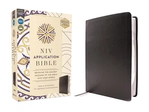 NIV Application Bible, European Bonded Leather, Black,
