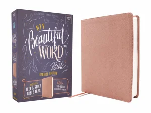 NIV Beautiful Word Bible, Updated Ed. Peel/Stick Bible Tabs, Leathersoft, Pink