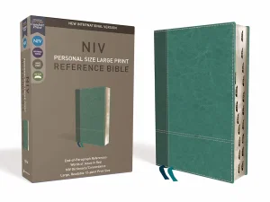 NIV, Personal Size Reference Bible, Large Print, Blue Imitation Leather Indexed