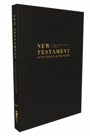NIV New Testament with Psalms and Proverbs, Pocket-Sized, Paperback, Black