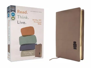 NIV Read, Think, Live, Leathersoft Brown Devotional Bible
