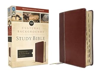 NIV Cultural Backgrounds Study Bible, Indexed, Leathersoft, Brown