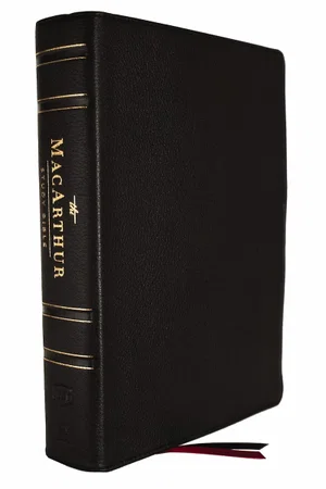 NKJV MacArthur Study Bible Black Genuine Leather
