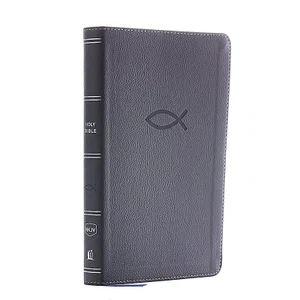 NKJV Thinline Leathersoft Youth Edition (Grey w/ Fish)