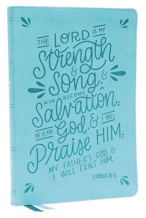 NKJV Thinline Bible, Verse Art Cover Collection, Leathersoft, Teal