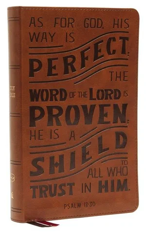 NKJV Thinline Bible, Verse Art Cover Collection, Genuine Leather , Brown