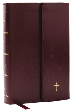 NKJV Compact Paragraph-Style Bible,  Burgundy Leatherflex W/ Magnetic Flap