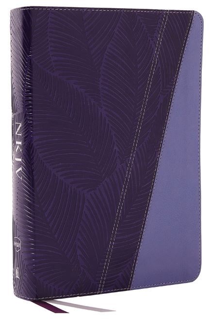 Image of NKJV Study Bible, Leathersoft, Purple, Full-Color, Comfort Print