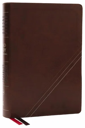 NKJV Word Study Bible Brown Leathersoft Indexed