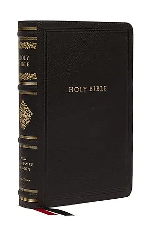 NKJV Large Print Reference Bible Black Leathersoft Sovereign Collection