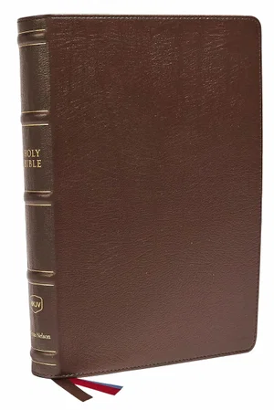 NKJV Large Print Genuine Leather Brown, Maclaren Series, Reference Bible