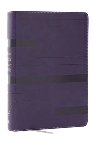 NKJV Colour Code Study Bible, Purple Leathersoft, Indexed