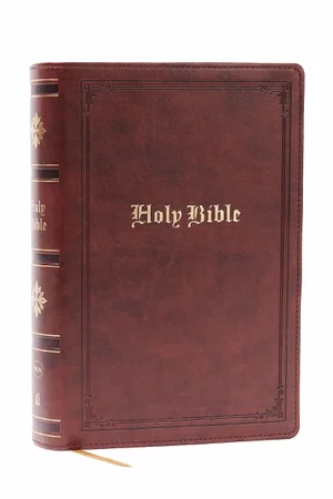 NKJV Bible: Personal Size Giant Print, Brown Leathersoft, Red Letter