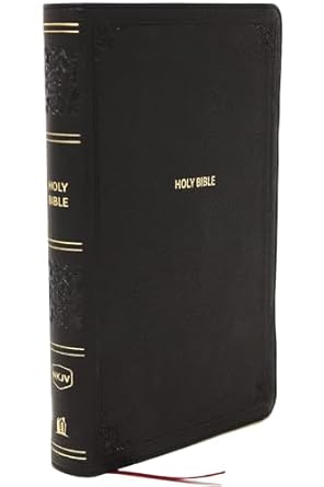 Image of NKJV Giant Print End-Of-Verse Reference Bible, Black Leathersoft