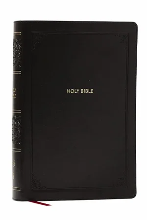 NKJV Giant Print End-Of-Verse Reference Bible, Black Leathersoft