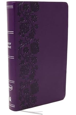 Image of NKJV Giant Print End-Of-Verse Reference Bible, Purple Leathersoft, Red Letter