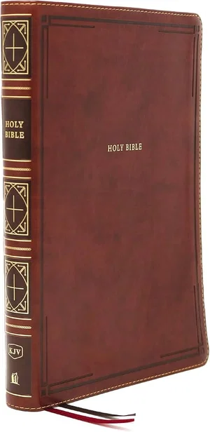 NKJV Giant-Print Thinline Bible, Comfort Print-Leather-look, Brown