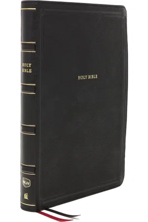 NKJV, Deluxe Thinline Reference Bible, Leathersoft, Black, Comfort Print