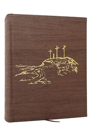 NKJV Journal the Word Reference Bible Brown Leathersoft Over Board