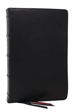 NKJV Bible: Single-Column Verse-By-Verse, Cross-Reference Black Goatskin Leather