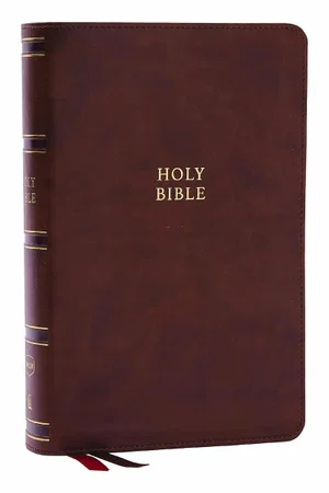 Nkjv, Single-Column Reference Bible, Verse-By-Verse, Brown Leathersoft