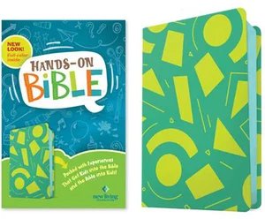 NLT Hands-On Bible, Third Edition -Leatherlike, Green Lines and Shapes
