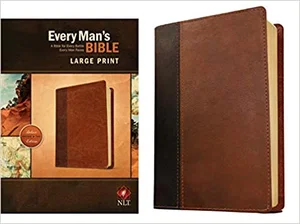 NLT Every Man's Bible-Large Print Imitation leather Brown & Tan