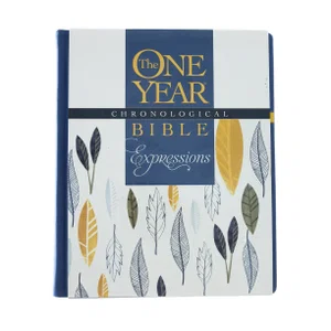 NLT2 One Year Chronological Bible Creative Expressions -Deluxe Blue Hardcover