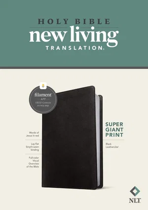 NLT Super Giant Print Bible Black - Filament Enabled
