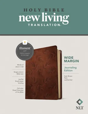 NLT Wide Margin Bible Brown - Filament Enabled